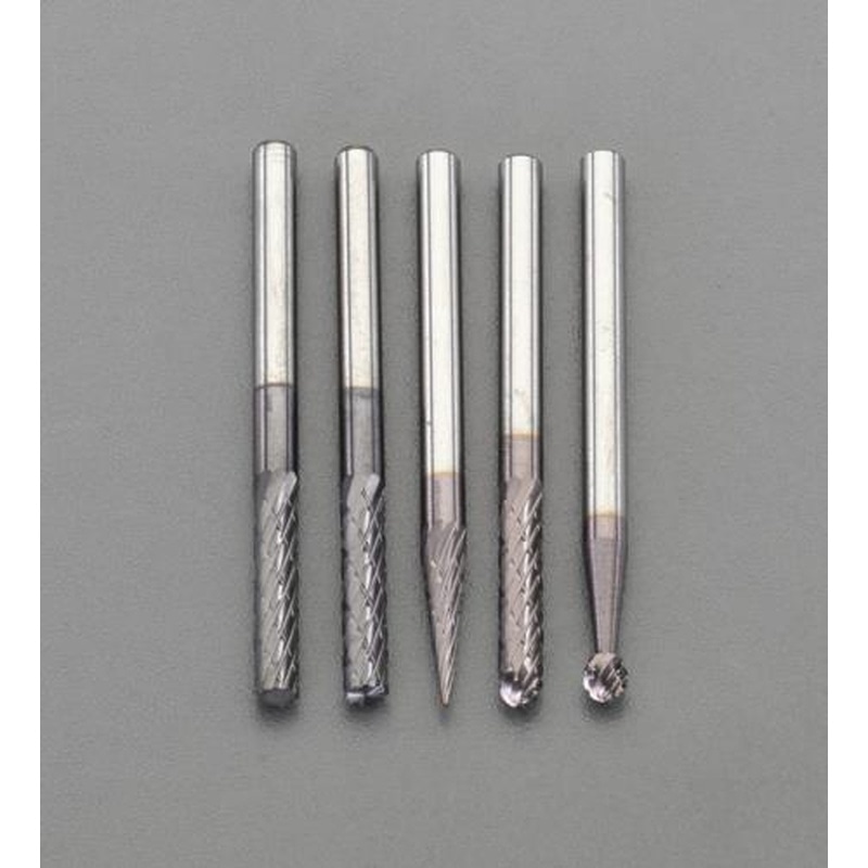 エスコ EA819XV-3 5本組［TiAlNコート]超硬バー(3mm軸) 1個（ご注文単位1個）【直送品】