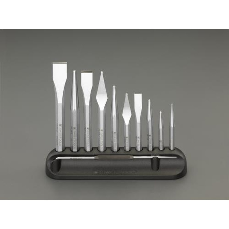 エスコ EA572ZB-1 10本組ダガネ・ポンチセット 1個(ご注文単位1個)【直送品】