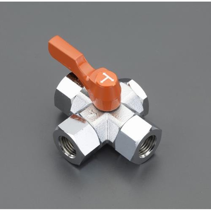 エスコ EA425BZ-3 Rc3/8”三方四面ミニボールバルブ 1個（ご注文単位1個）【直送品】
