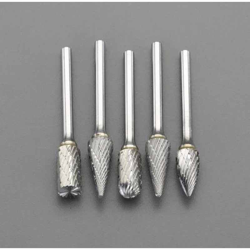 エスコ EA819CX-3 5本組/3mm軸超硬バーセット 1個(ご注文単位1個)【直送品】