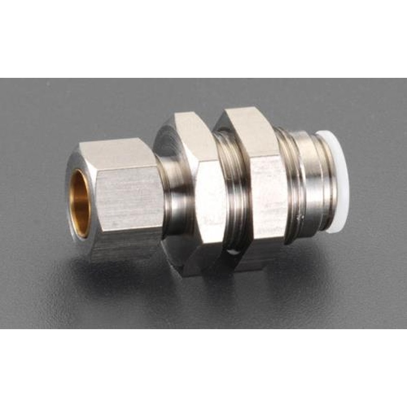 エスコ EA140HJ-212 12mmユニオン(バルクヘッド/真鍮製) 1個（ご注文単位1個）【直送品】