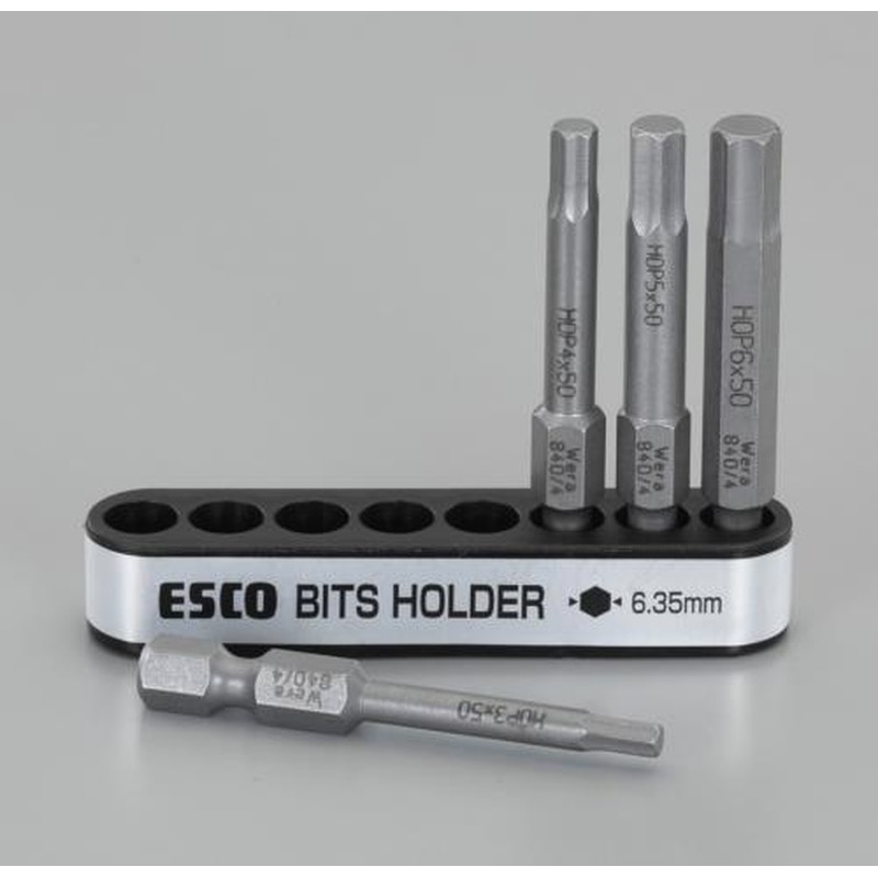 エスコ EA611GR-40 4本組［Hex]ドライバービット 1個（ご注文単位1個）【直送品】