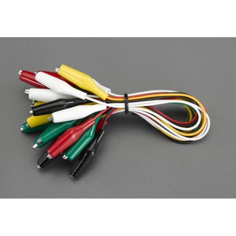 エスコ EA940DT-2 560mm/0.3mm2テストリード(両端クリップ/10本) 1個（ご注文単位1個）【直送品】