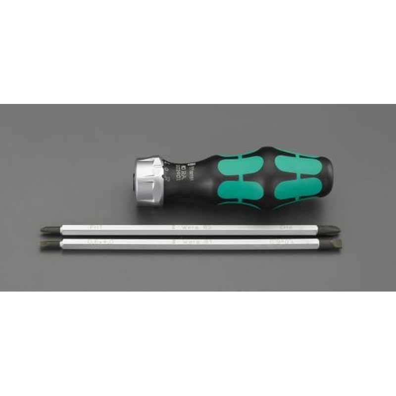 エスコ EA564AR-1[＋-]ドライバー(差替・ラチェット式) 1個（ご注文単位1個）【直送品】