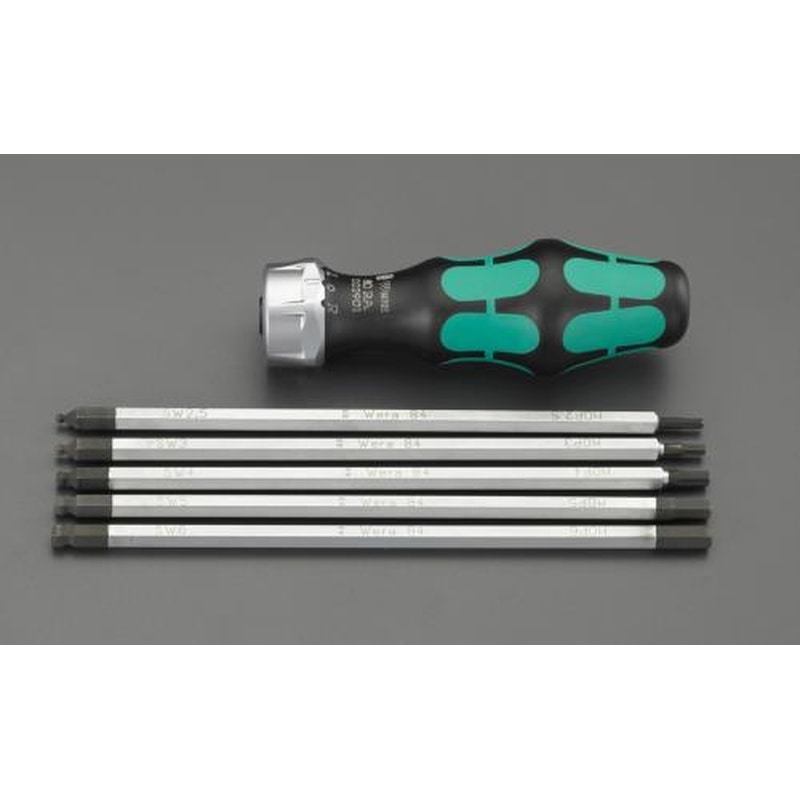 エスコ EA564AR-2[Hexagon]ドライバー(差替・ラチェット式) 1個（ご注文単位1個）【直送品】