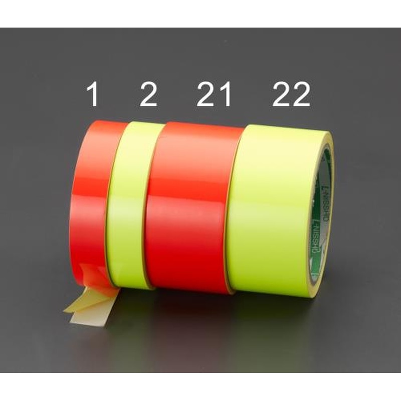 エスコ EA983GJ-22 45mmx5m蛍光粘着テープ(レモン) 1個（ご注文単位1個）【直送品】