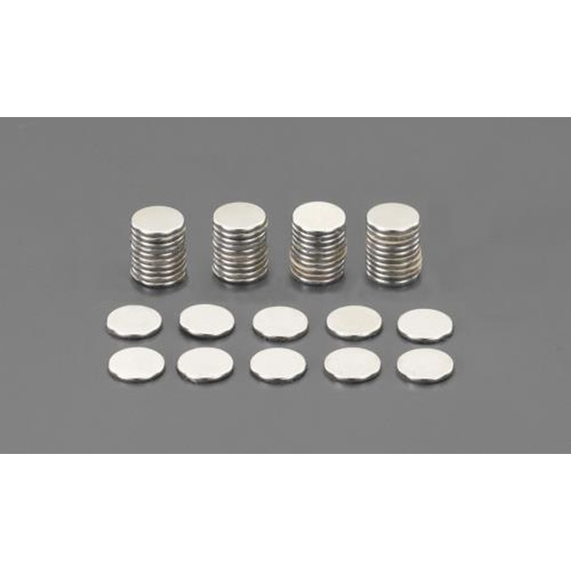 エスコ EA781EE-45 φ15x1.0mmマグネット/S極(粘着付/50個) 1個（ご注文単位1個）【直送品】