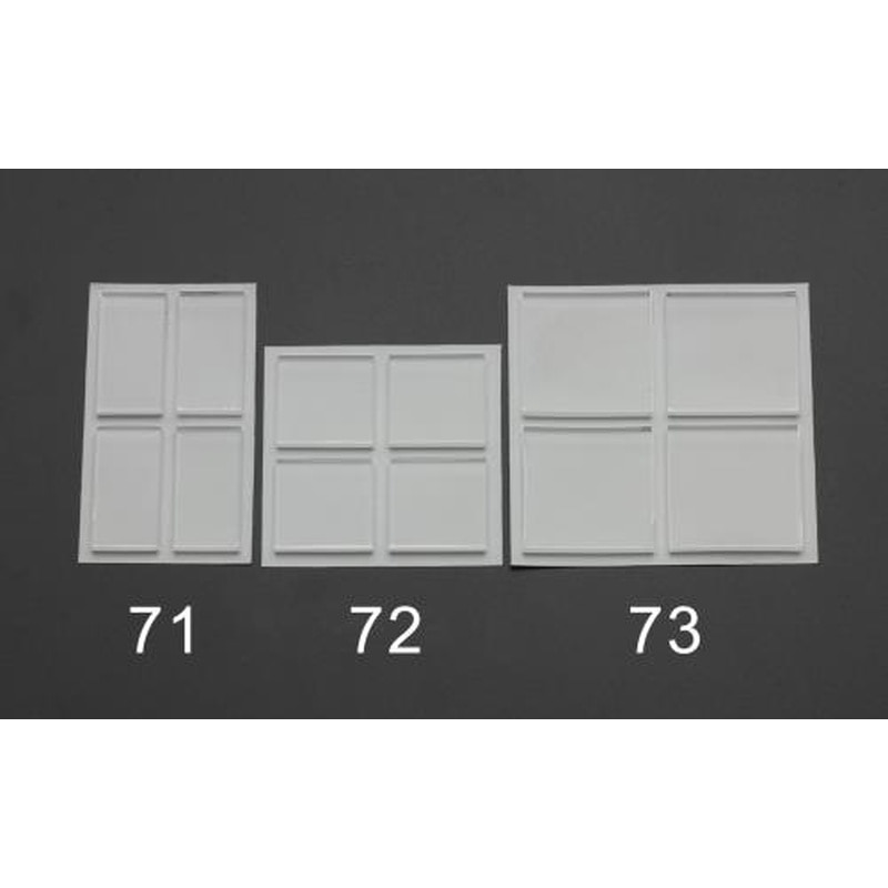 エスコ EA979D-73 40x40x3mm耐震ベース(クリア/4個) 1個（ご注文単位1個）【直送品】