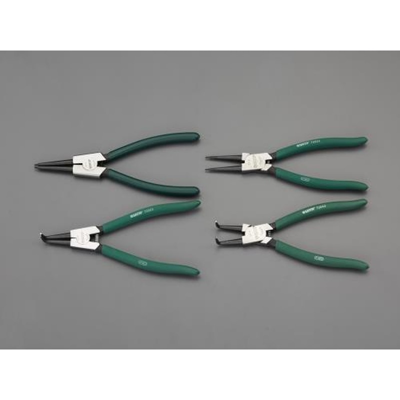 エスコ EA682S-3 4本組スナップリングプライヤー(穴・軸用) 1個（ご注文単位1個）【直送品】
