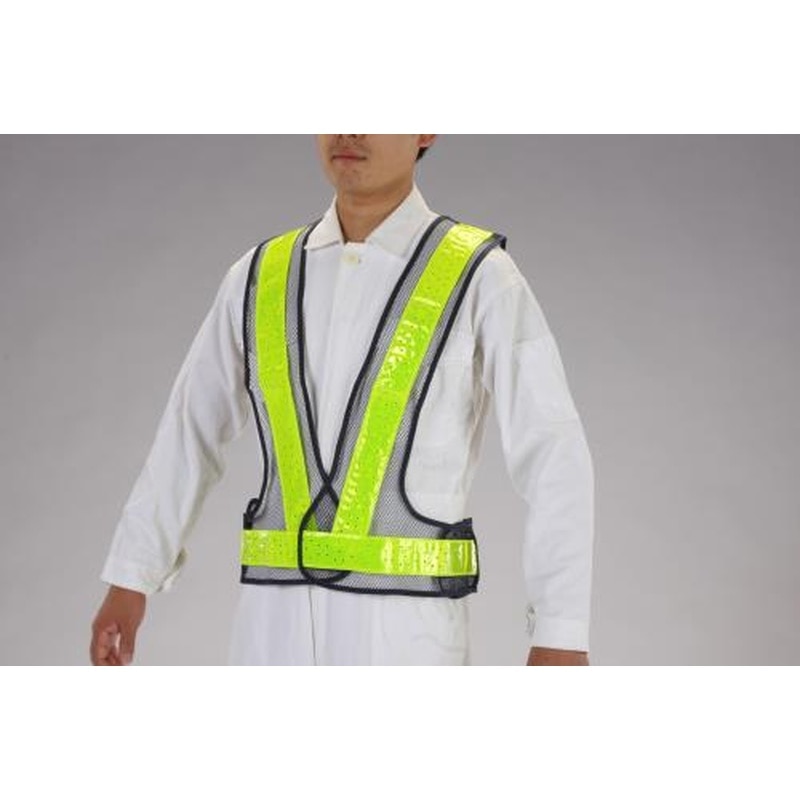 エスコ EA983R-57 安全ベスト(紺/黄/軽量タイプ) 1個（ご注文単位1個）【直送品】