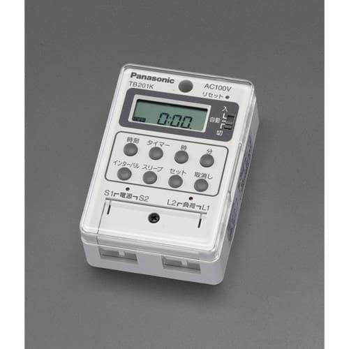 エスコ EA763A-27 AC100V タイムスイッチ (24時間) 1個 （ご注文単位1個）【直送品】