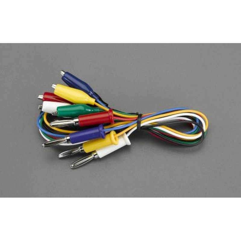 エスコ EA940DT-86 500mm/0.1mm2テストリード(バナナプラグクリップ/6本) 1個（ご注文単位1個）【直送品】