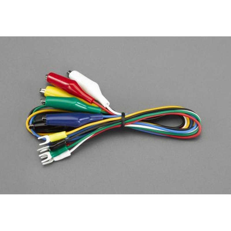 エスコ EA940DT-41 500mm/0.3mm2テストリード(クリップ・Y形端子/6本) 1個（ご注文単位1個）【直送品】