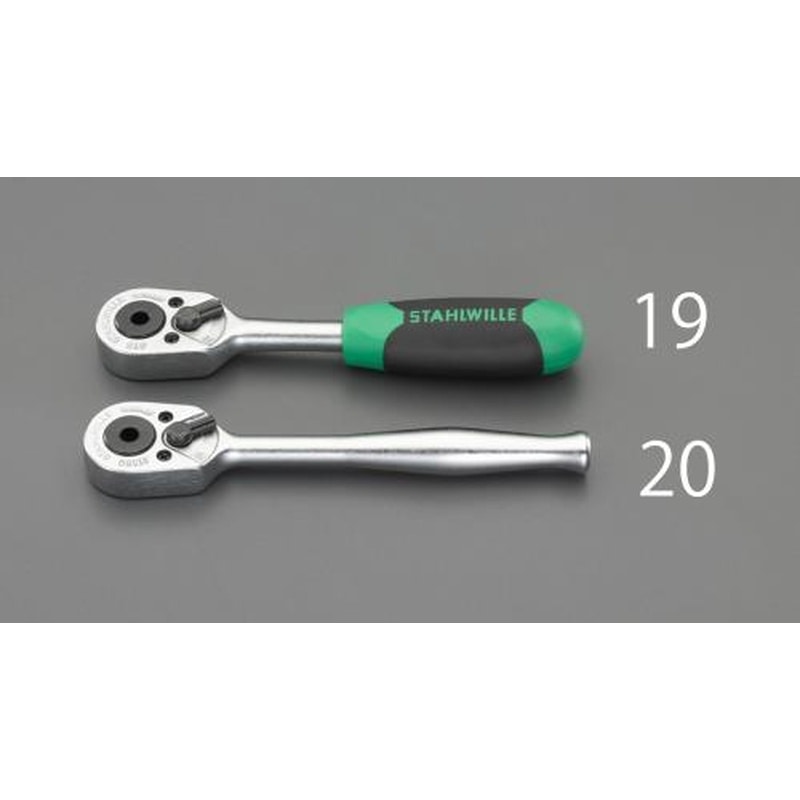 エスコ EA617XR-19 1/4”Hex/117mm凹ラチェットハンドル 1個（ご注文単位1個）【直送品】