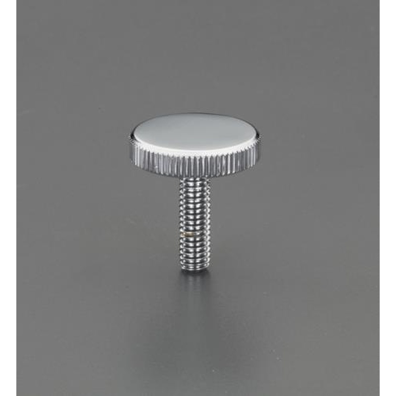 エスコ EA948BB-89 M6x30mm/φ24mmローレットノブ(雄ねじ/スチール製) 1個（ご注文単位1個）【直送品】