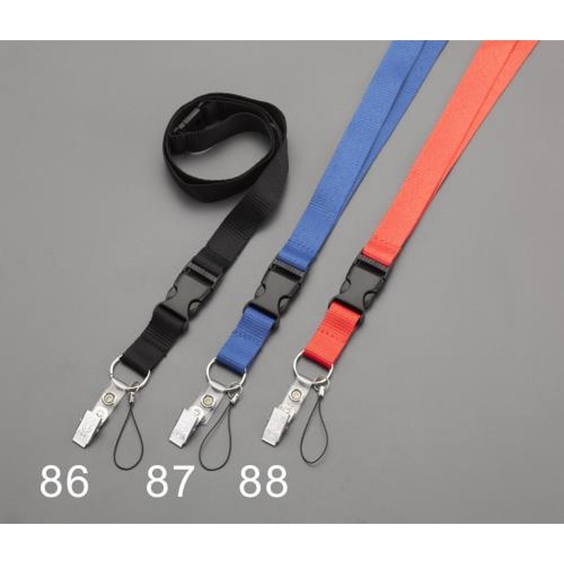 エスコ EA916ZL-86 457mmネックストラップホルダー(ブラック) 1個（ご注文単位1個）【直送品】