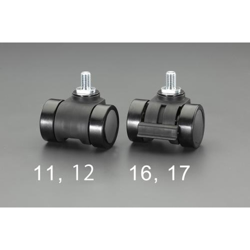 エスコ EA986TJ-12 66mmキャスター(ツインホイール・M20) 1個(ご注文単位1個)【直送品】