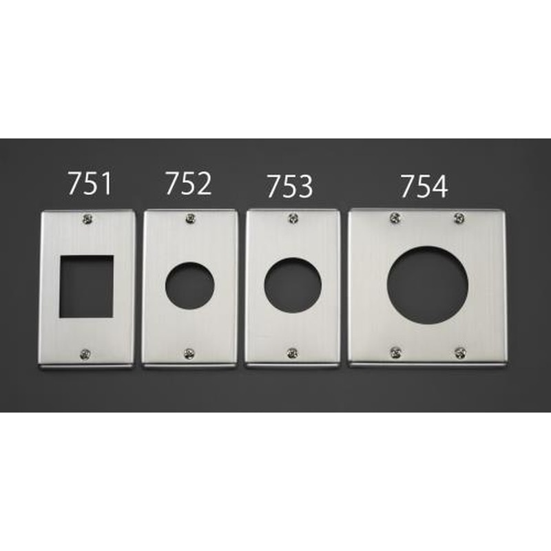 エスコ EA940CE-754 φ58.5mmコンセントプレート(丸型・ステンレス製) 1個（ご注文単位1個）【直送品】