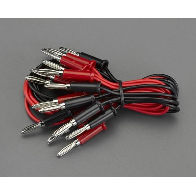 エスコ EA940DT-82 500mm/0.3mm2テストリード(両端バナナプラグ/10本) 1個（ご注文単位1個）【直送品】