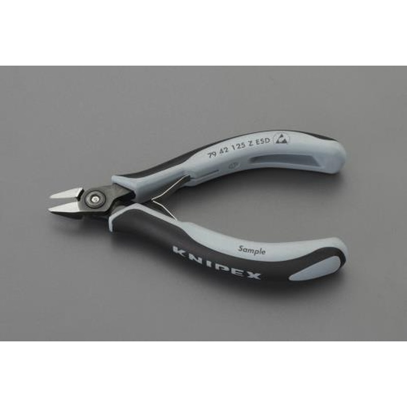 エスコ EA535kg-19 125mm精密用ニッパー(ESDグリップ・バネ付) 1個（ご注文単位1個）【直送品】