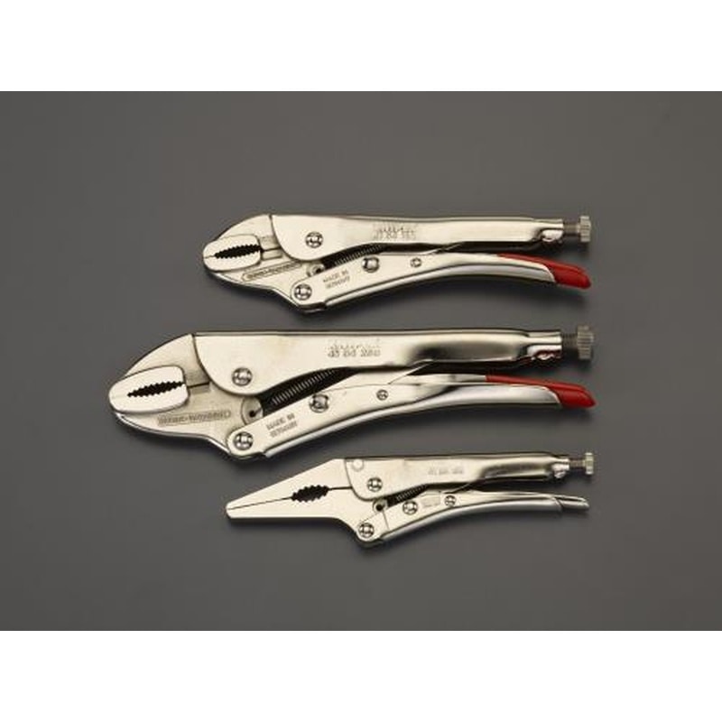 エスコ EA533FC 3本組ロッキングプライヤー 1個(ご注文単位1個)【直送品】