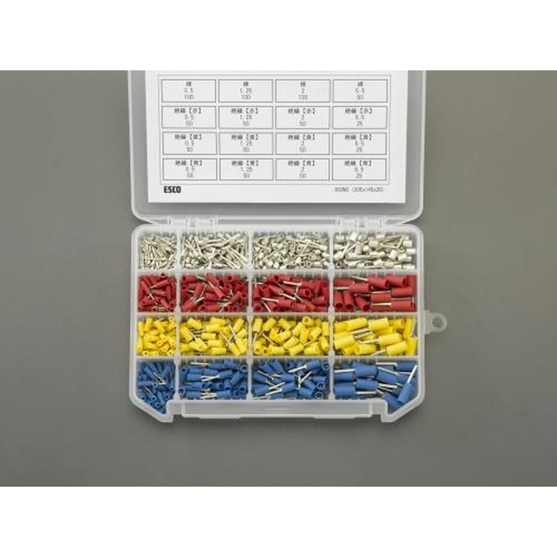 エスコ EA538LG-41 棒状形圧着端子セット 1個（ご注文単位1個）【直送品】