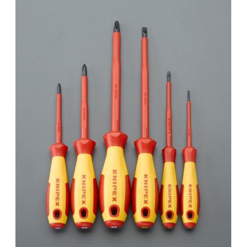 エスコ EA560KB 6本組［＋-]ドライバー(絶縁) 1個（ご注文単位1個）【直送品】