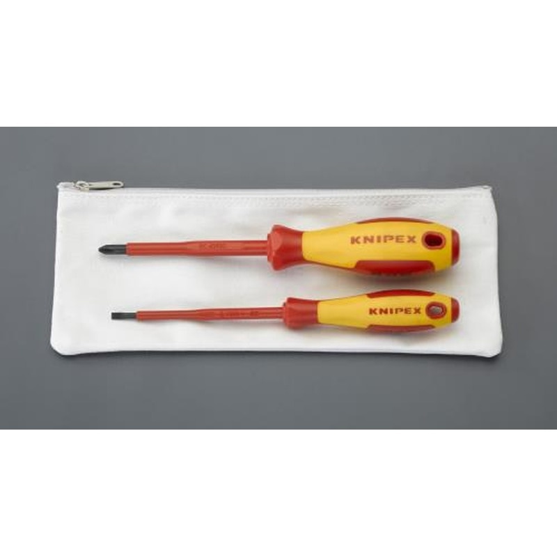 エスコ EA560KB-20 2本組［＋-]ドライバー(絶縁) 1個（ご注文単位1個）【直送品】