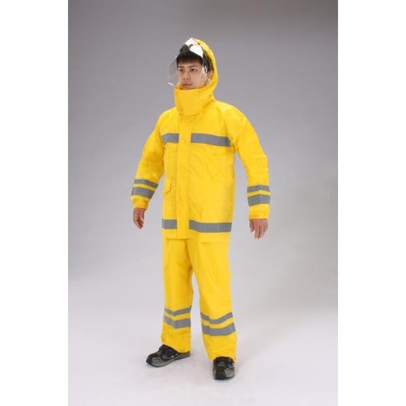 エスコ EA996XE-44[3L]レインウェアー(反射テープ付・イエロー) 1個（ご注文単位1個）【直送品】