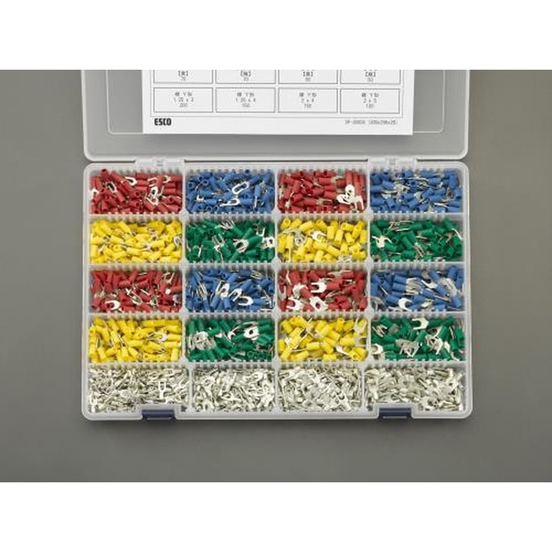 エスコ EA538LG-17 裸・絶縁圧着端子セット 1個（ご注文単位1個）【直送品】