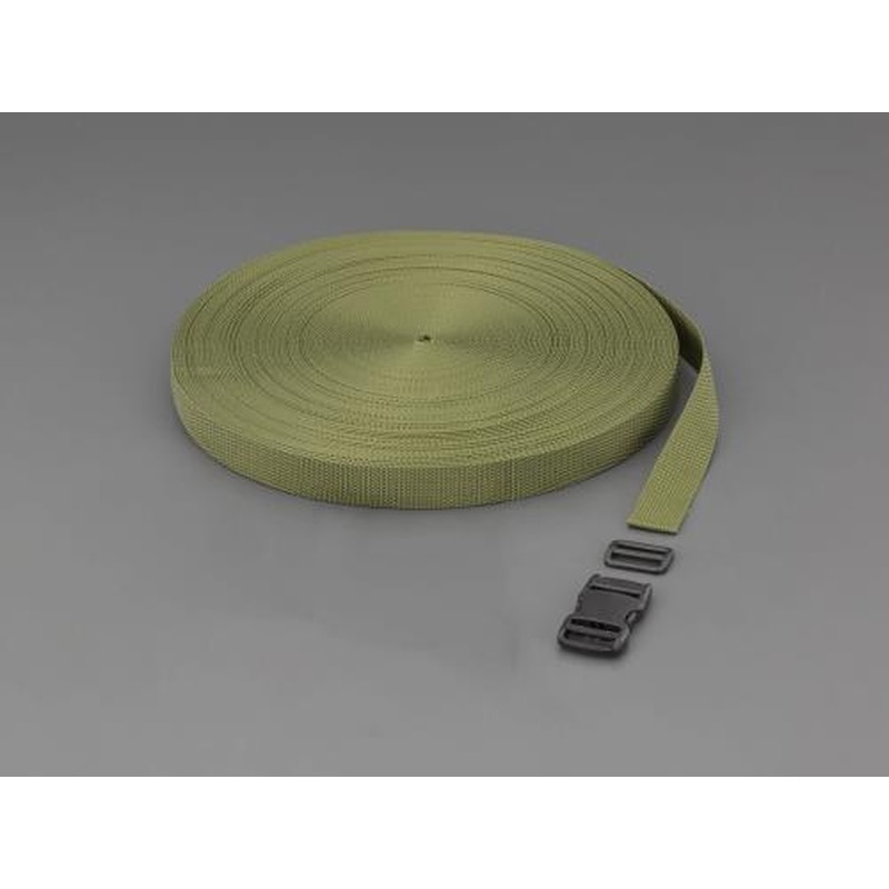 エスコ EA628PT-525 25x1.2mm/50m平織バンド・バックルセット(OD色) 1個（ご注文単位1個）【直送品】