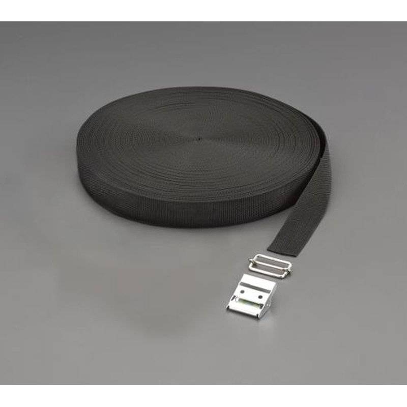 エスコ EA628PT-638 38x1.7mm/50m平織バンド・バックルセット(黒) 1個（ご注文単位1個）【直送品】