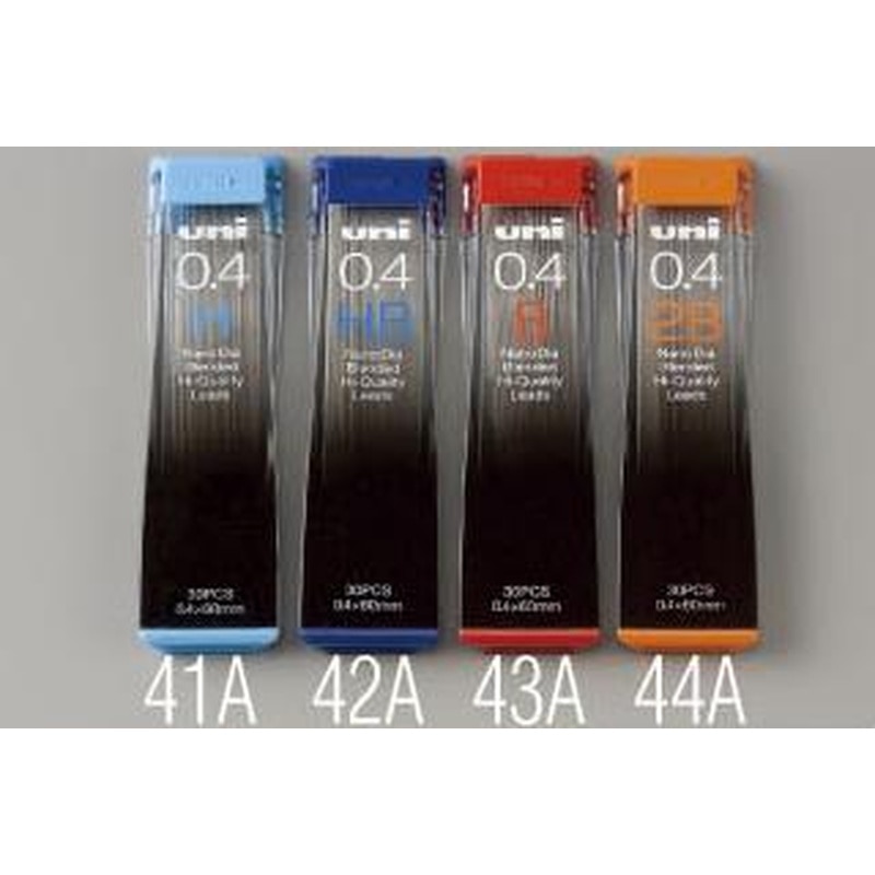 エスコ EA765MF-41A 0.4mm［H]シャープペンシル替芯(30本) 1個（ご注文単位1個）【直送品】