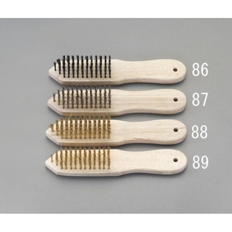 エスコ EA109B-89 230mmワイヤーブラシ(真鍮線・5列) 1個（ご注文単位1個）【直送品】