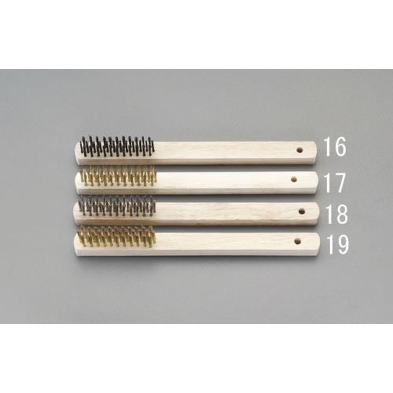 エスコ EA109DB-16 270mm3行ワイヤーブラシ(鋼線) 1個（ご注文単位1個）【直送品】