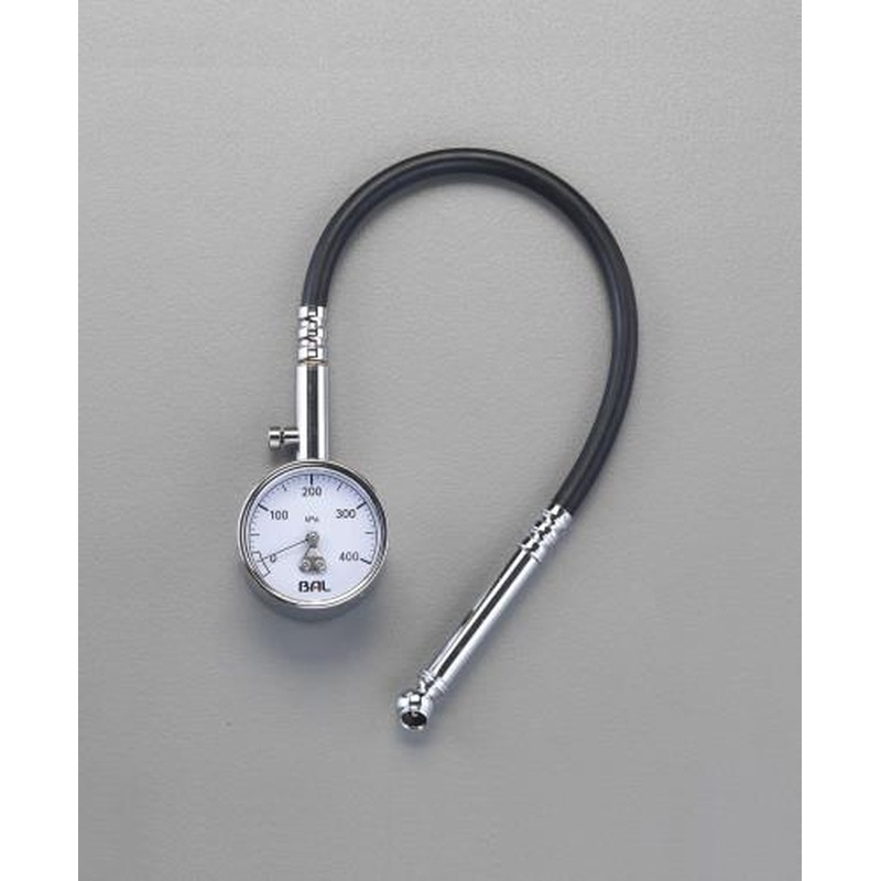 エスコ EA123CG-32 50-400kPaタイヤゲージ(270mmホース付) 1個（ご注文単位1個）【直送品】