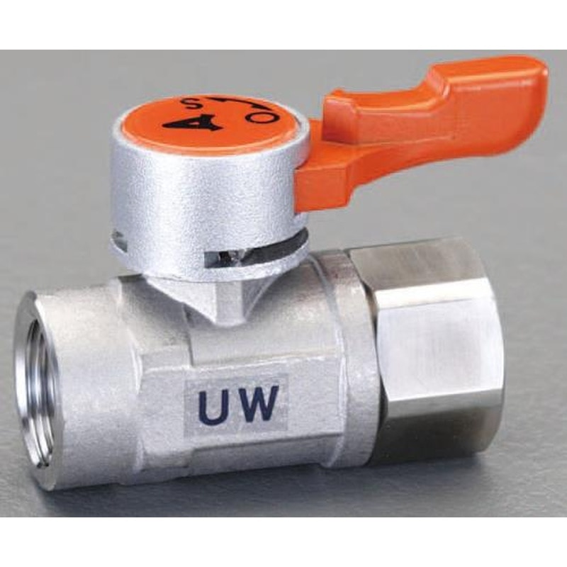 エスコ EA425CA-3 Rc3/8”xRc3/8”ミニボールバルブ(ステンレス製) 1個(ご注文単位1個)【直送品】