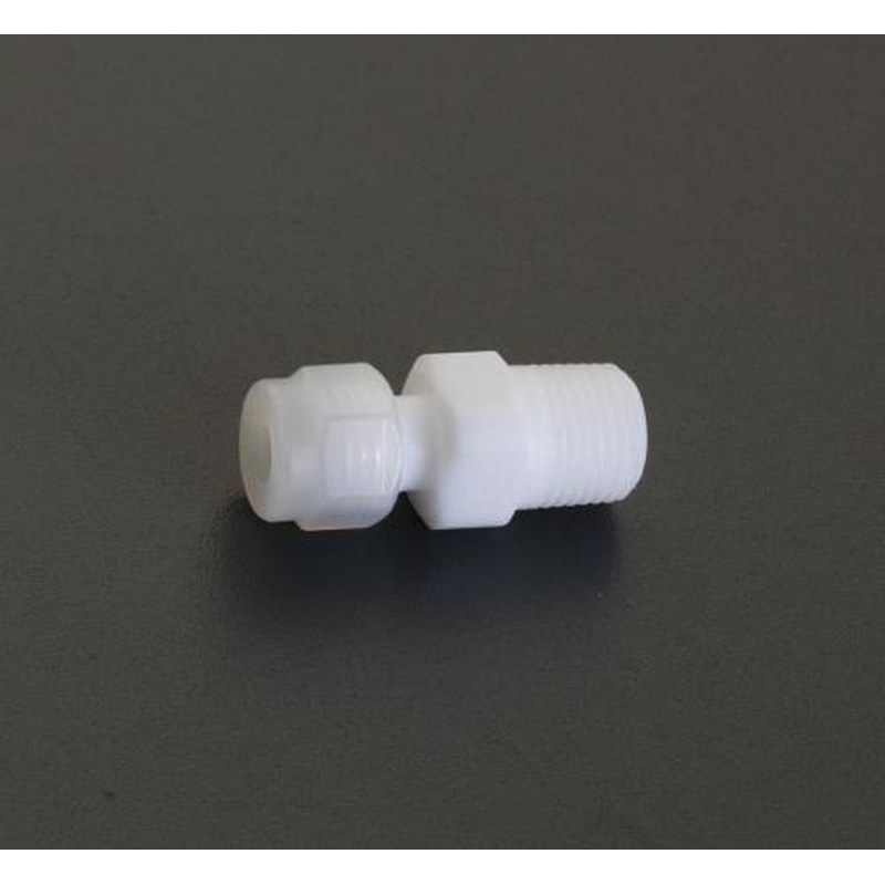 エスコ EA425HA-82 8mmxR1/4”コネクタ(雄ねじ/フッ素樹脂) 1個（ご注文単位1個）【直送品】