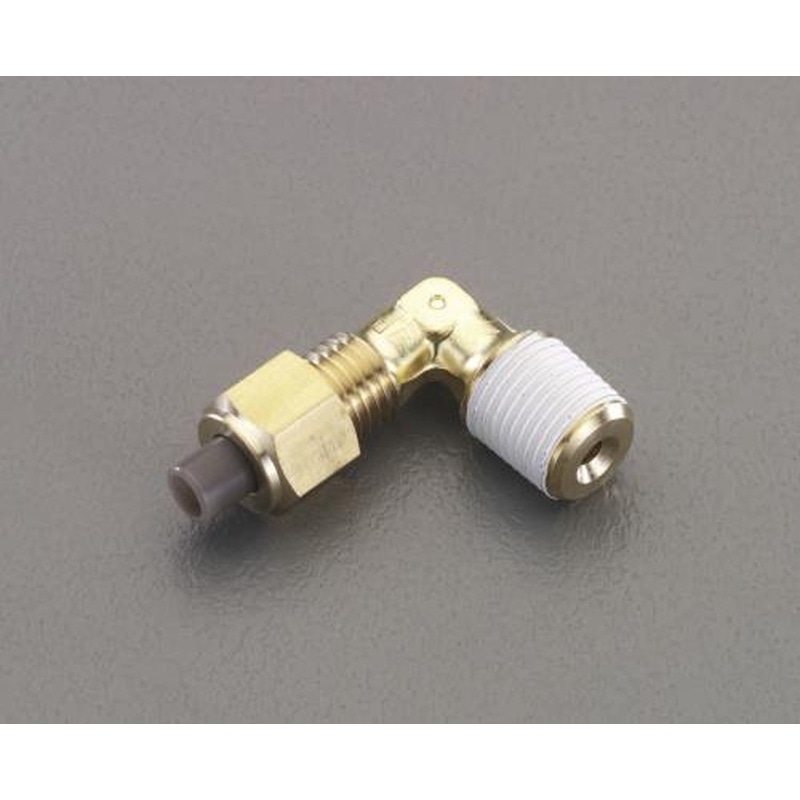 エスコ EA425LB-81 R1/8”x8mmユニオン(エルボ/黄銅製) 1個（ご注文単位1個）【直送品】
