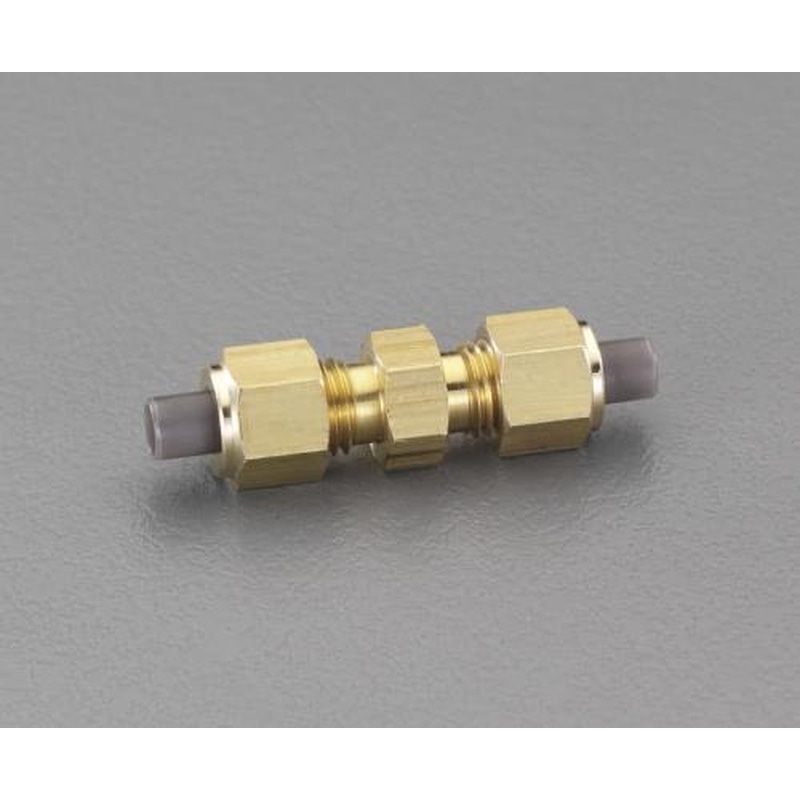 エスコ EA425LC-6 6x6mmユニオン(ストレート/黄銅製) 1個（ご注文単位1個）【直送品】