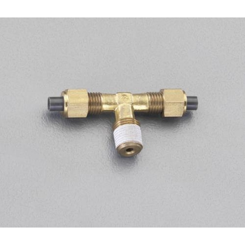 エスコ EA425LD-62 R1/4”x6x6mmユニオン(ティー/黄銅製) 1個（ご注文単位1個）【直送品】