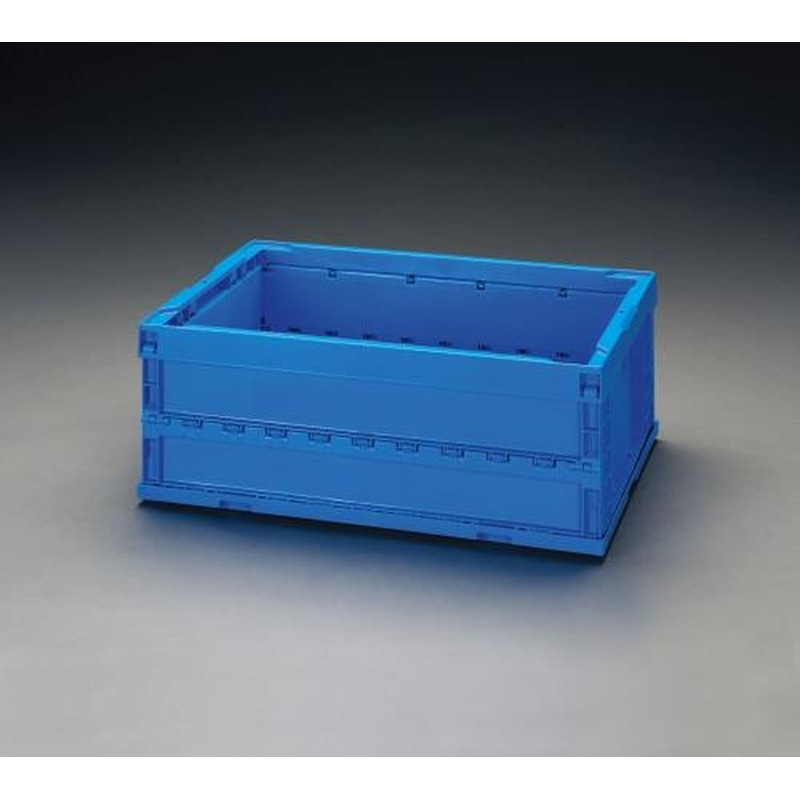 エスコ EA506AA-32 649x439x249mm/57.1L折畳コンテナ(青) 1個(ご注文単位1個)【直送品】