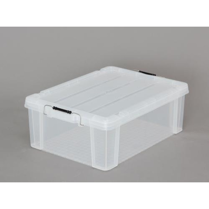 エスコ EA506AB-44 624x450x227mm収納ケース(バックル付/クリア) 1個(ご注文単位1個)【直送品】