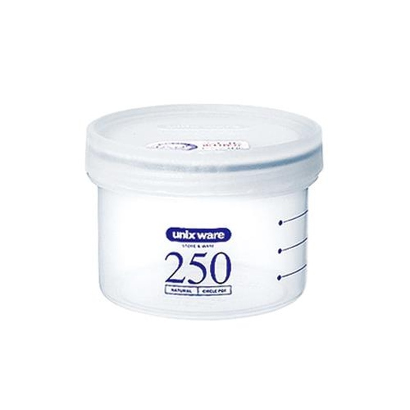 エスコ EA508AN-1 φ89x64mm/250ml密閉容器(丸型/目盛付) 1個（ご注文単位1個）【直送品】