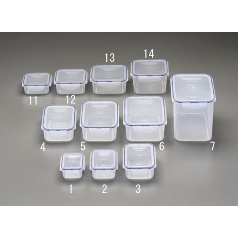 エスコ EA508TL-3 117x165x56mm/0.59L密閉保存容器 1個（ご注文単位1個）【直送品】