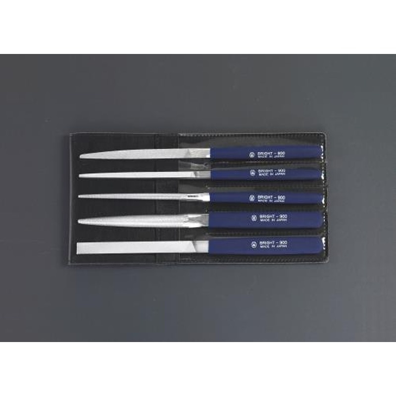 エスコ EA521PK 200mmやすり(クロムコーティング5本組/細目) 1個(ご注文単位1個)【直送品】