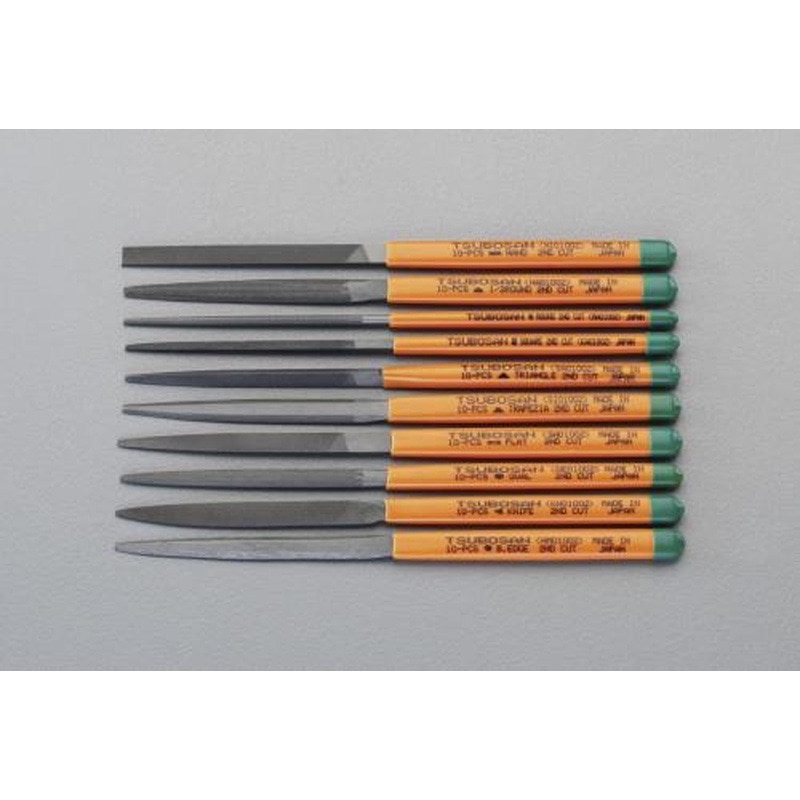 エスコ EA521TA-10H 185mmやすり(10種・10本組/細目) 1個(ご注文単位1個)【直送品】