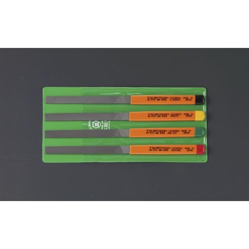 エスコ EA521TN-2 185mmやすり(平・4本組/粗・中・細・油目) 1個(ご注文単位1個)【直送品】