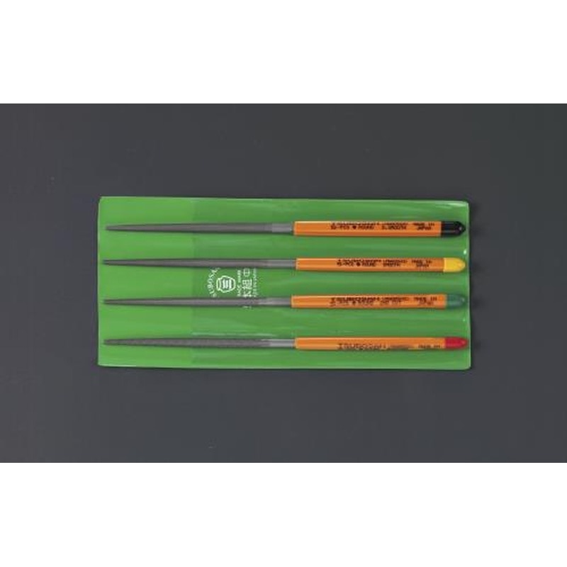 エスコ EA521TN-6 215mmやすり(丸・4本組/粗・中・細・油目) 1個(ご注文単位1個)【直送品】