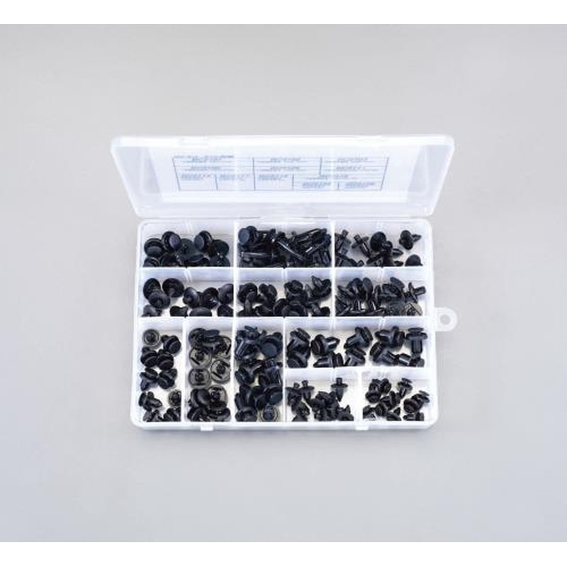 エスコ EA527CP-12 プッシュリベットクリップセット(12種) 1個（ご注文単位1個）【直送品】